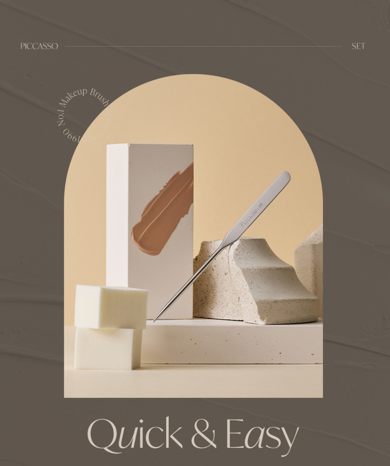 Makeup Spatula(+Latex Square Sponge 2P)