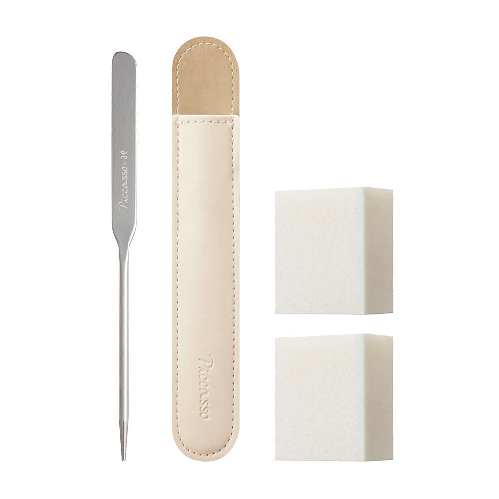 PICCASSO Makeup Spatula(+Latex Square Sponge 2P)