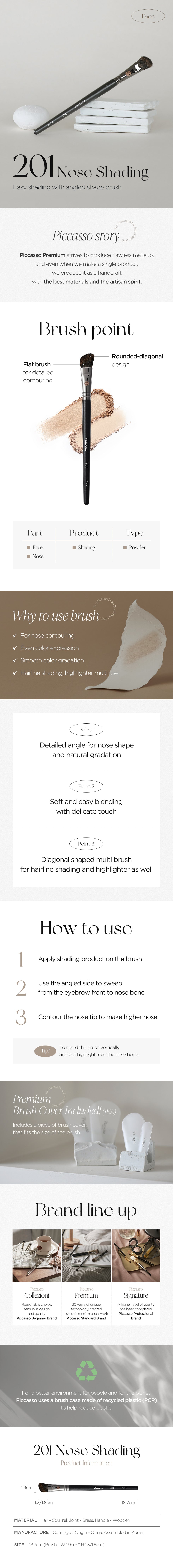 PICCASSO 201 Nose Shading Product Details