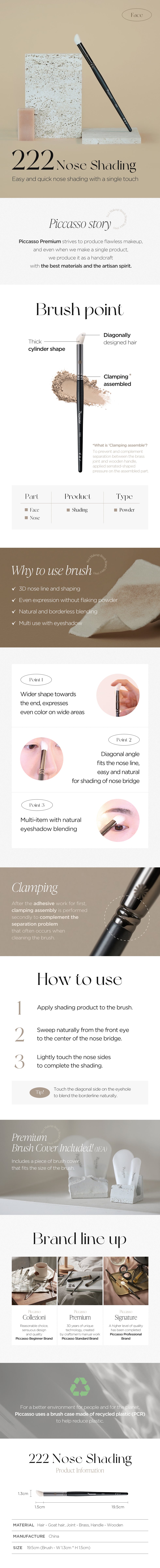 PICCASSO 222 Nose Shading Product Details